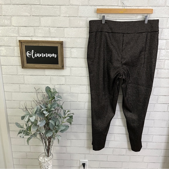 Rachel Zoe Black Metallic Houndstooth Ankle Pants - Picture 7 of 10